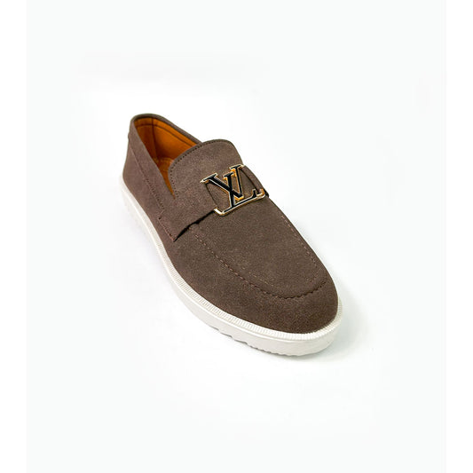 EMBLEM SUEDE LOAFERS