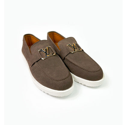 EMBLEM SUEDE LOAFERS