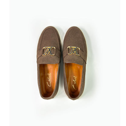 EMBLEM SUEDE LOAFERS