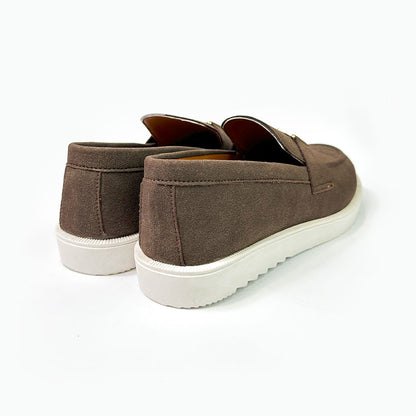 EMBLEM SUEDE LOAFERS