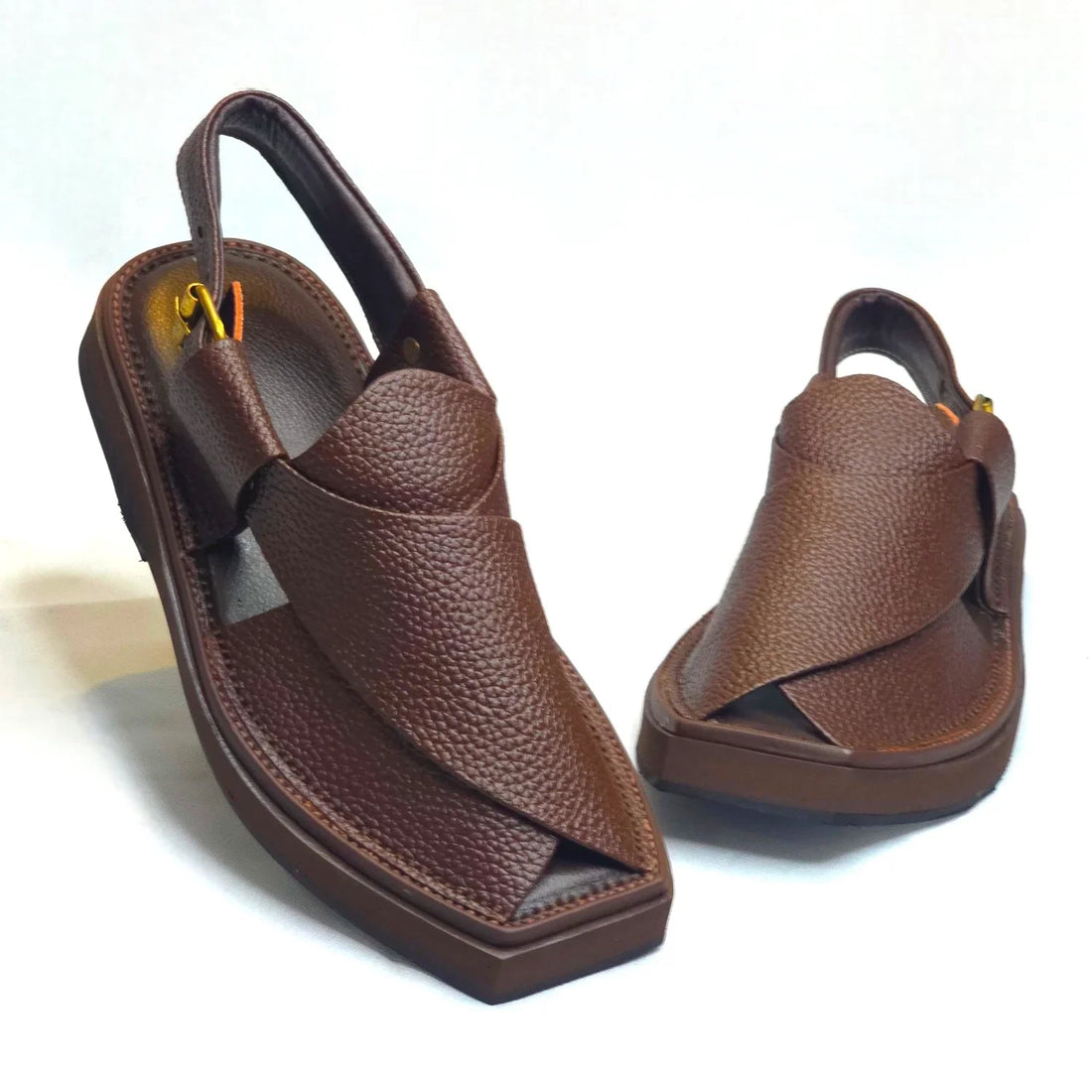 Kaptaan Brown Dotted Handmade Peshawari