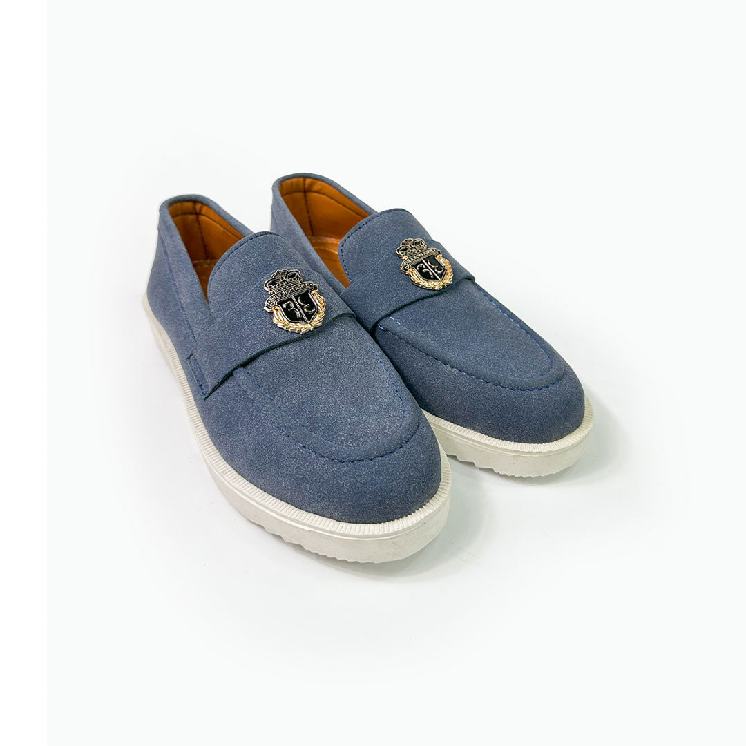 SUEDE CREST LOAFERS
