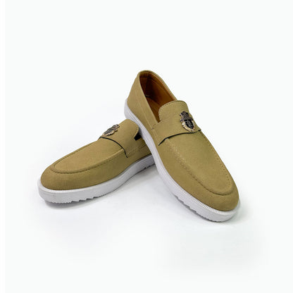 SUEDE CREST LOAFERS