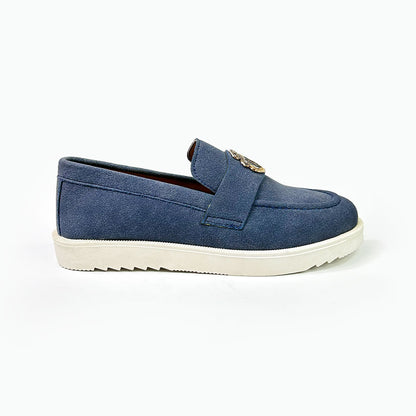 SUEDE CREST LOAFERS