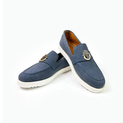 SUEDE CREST LOAFERS